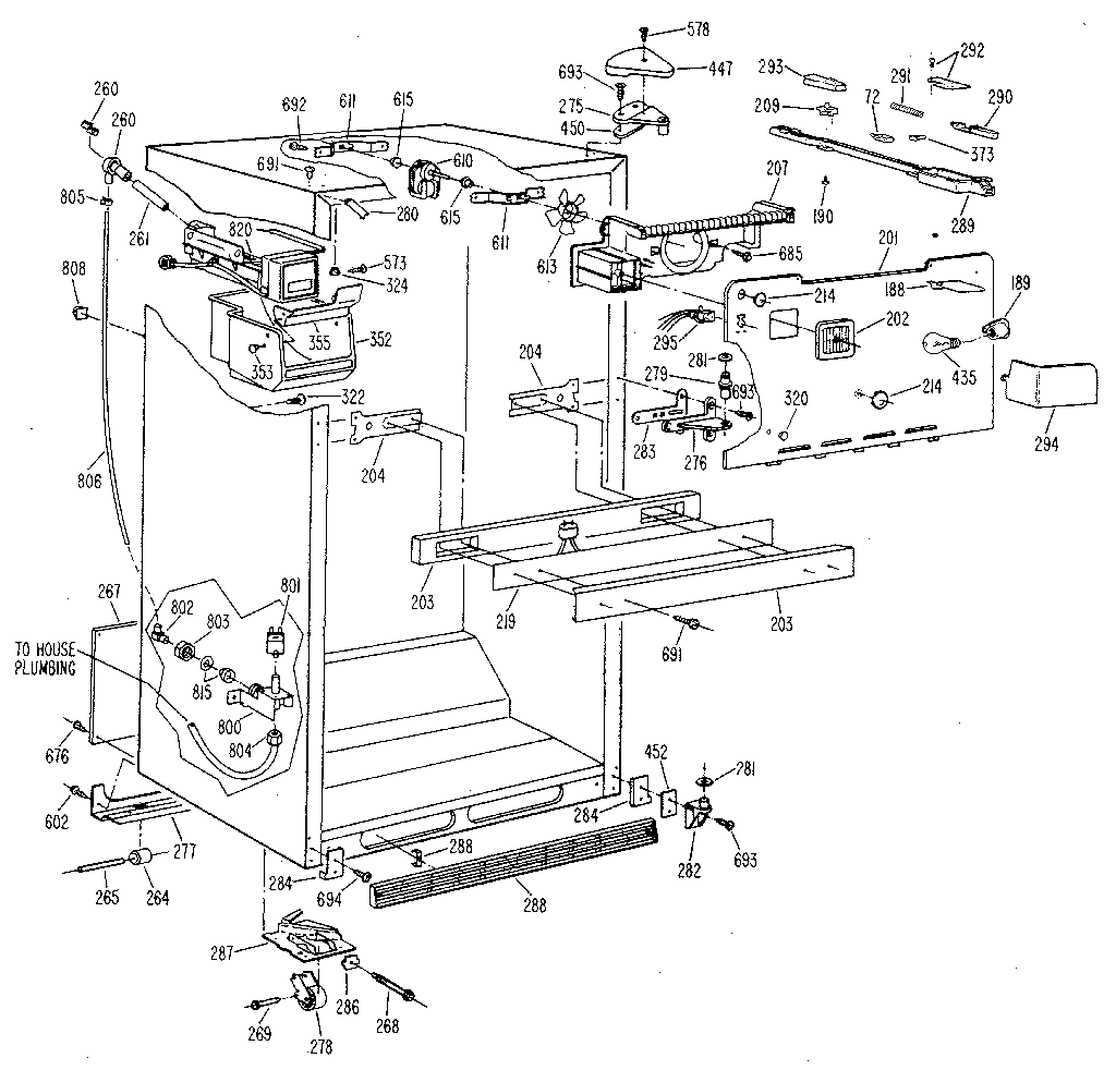 Kenmore 3638799610 cabinet diagram