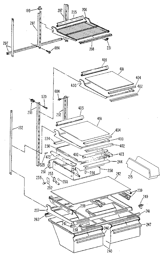 Kenmore 3638799610 shelf diagram