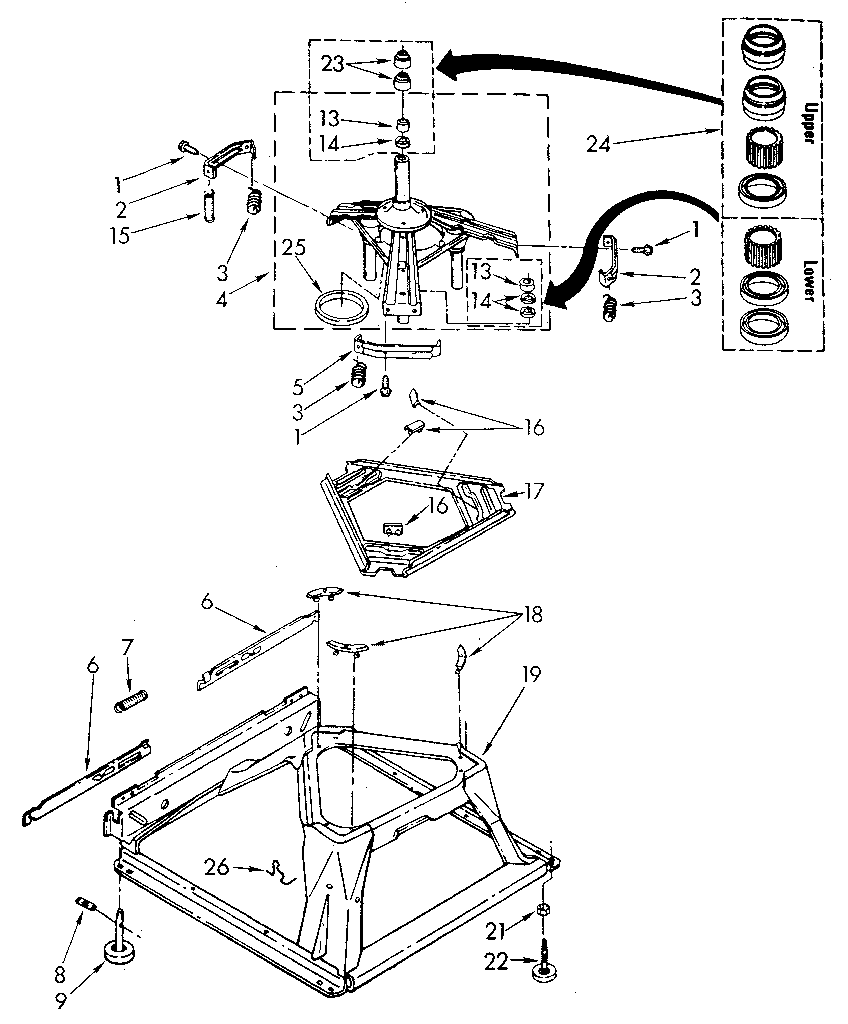 Kenmore 11082870710 machine base diagram