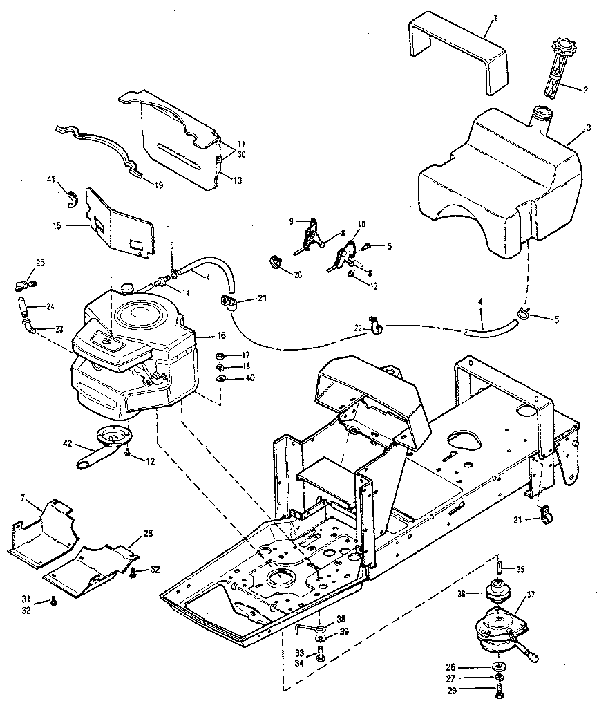 Troybilt 3114HR engine assembly diagram