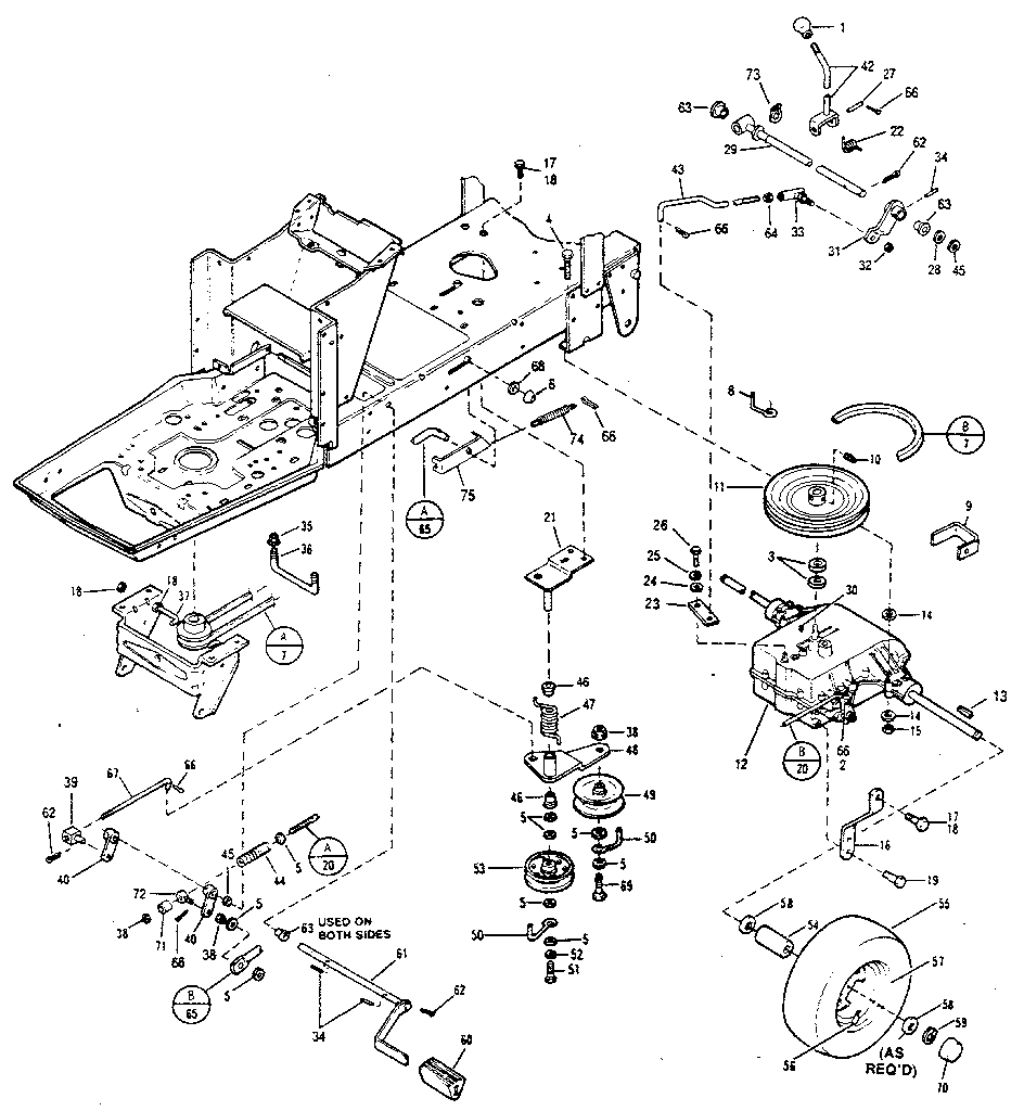 Troybilt 3212GR brake and clutch assembly diagram