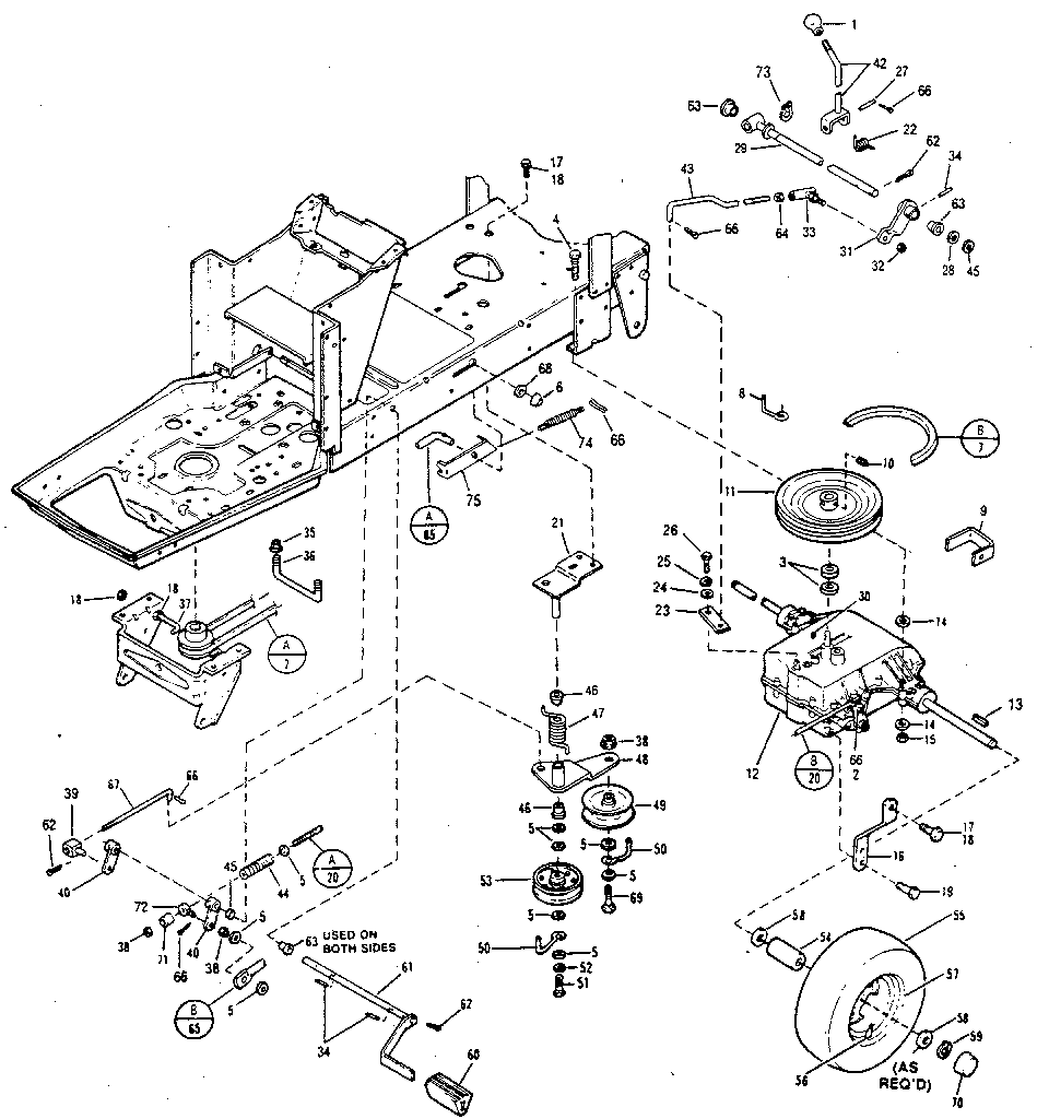 Troybilt 3114GR brake and clutch diagram