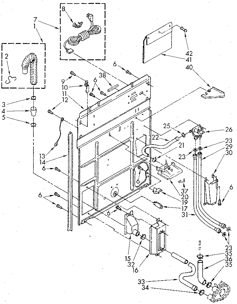 Kenmore 11082874610 rear panel diagram