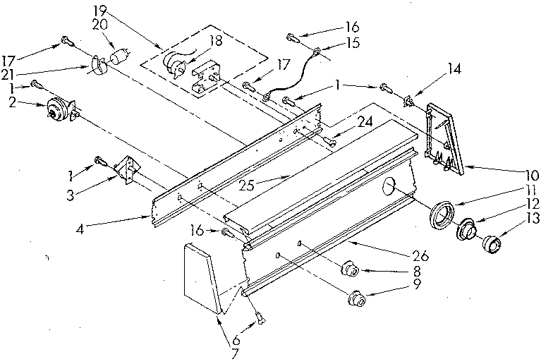 Kenmore 11082874610 console diagram