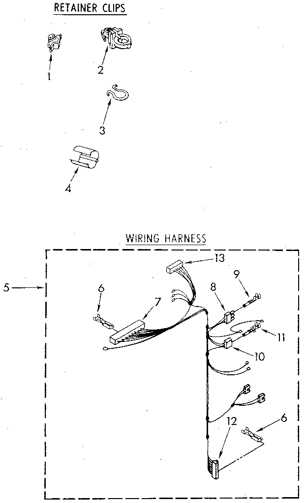 Kenmore 11082874610 wiring harness diagram
