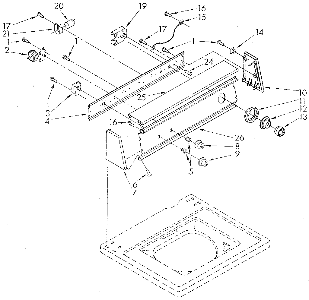 Kenmore 11082427720 console panel diagram