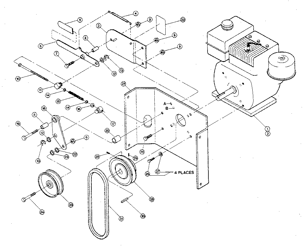 Troybilt SUPER TOMAHAWK 8HP drawing six diagram