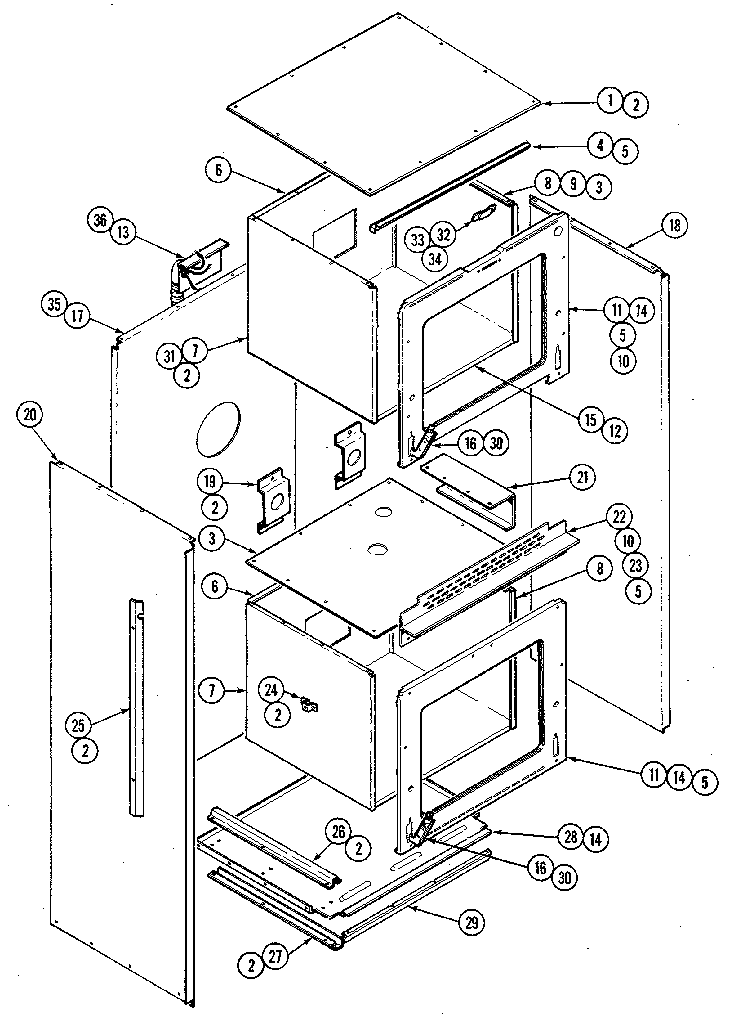 Kenmore 62921239 basic body diagram