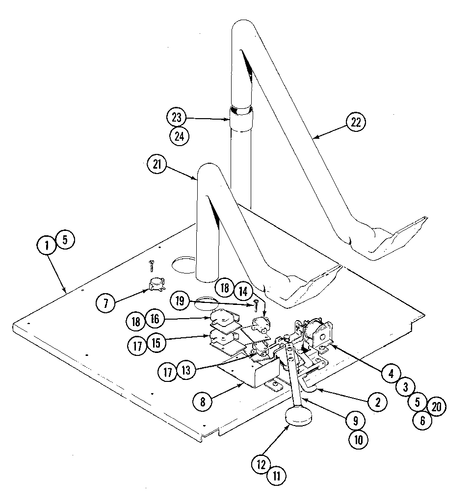 Kenmore 62921239 internal controls diagram