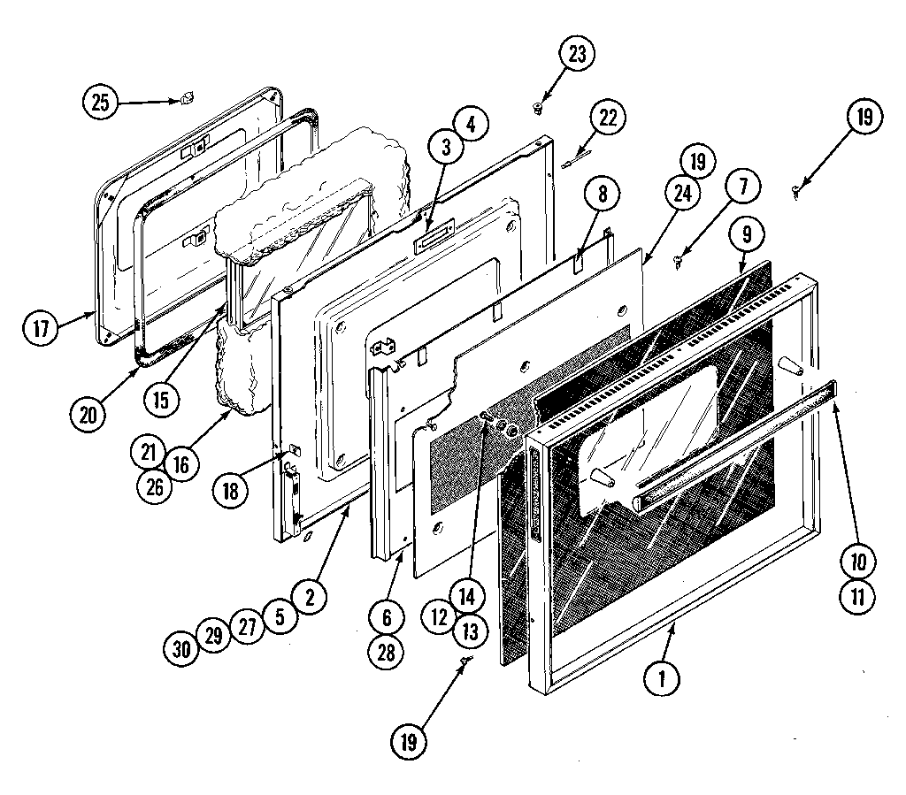 Kenmore 62921239 door diagram
