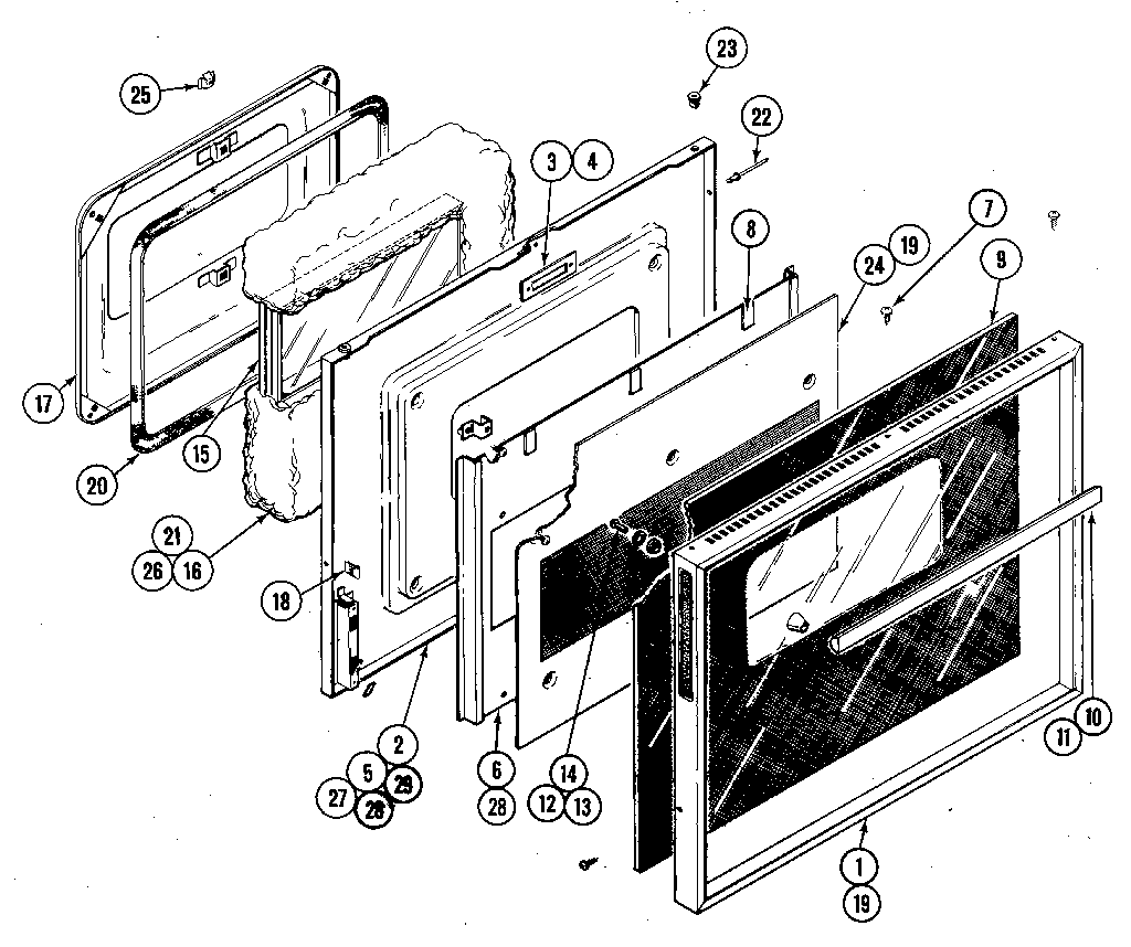 Kenmore 62921238 door diagram
