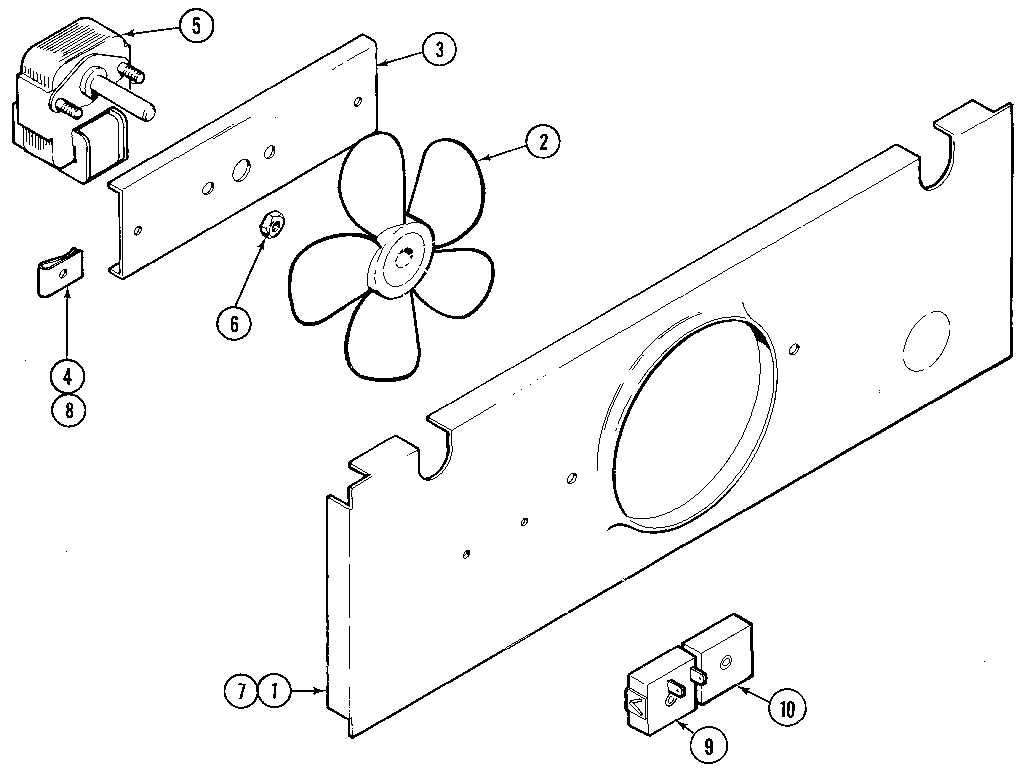 Kenmore 62921238 cooling fan diagram