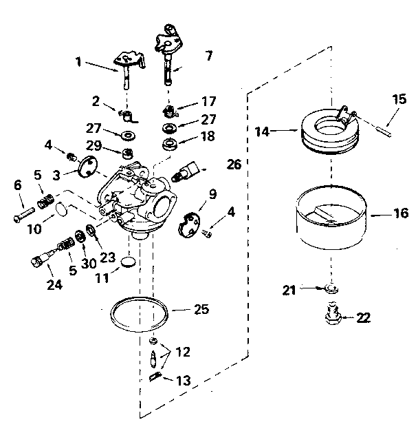 Tecumseh TVXL220-157219 replacement parts diagram