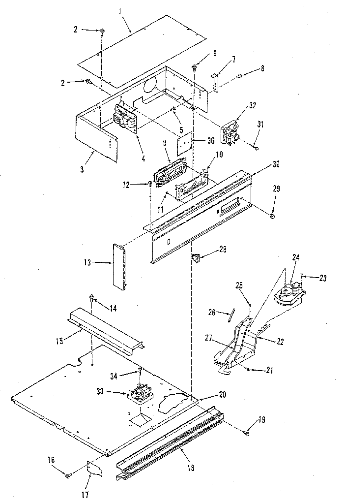 Kenmore 2783138896 control panel diagram