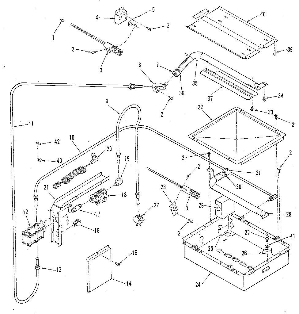 Kenmore 2783138896 burner section diagram