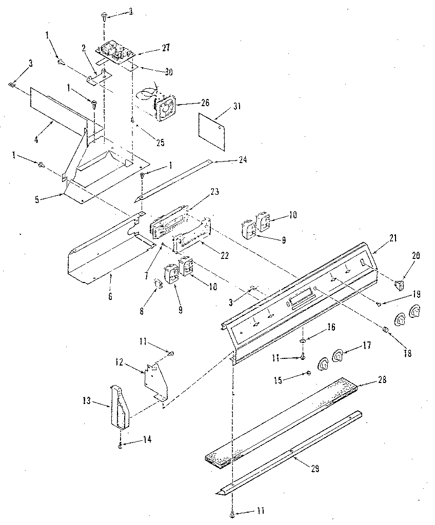 Kenmore 2784558814 control section diagram