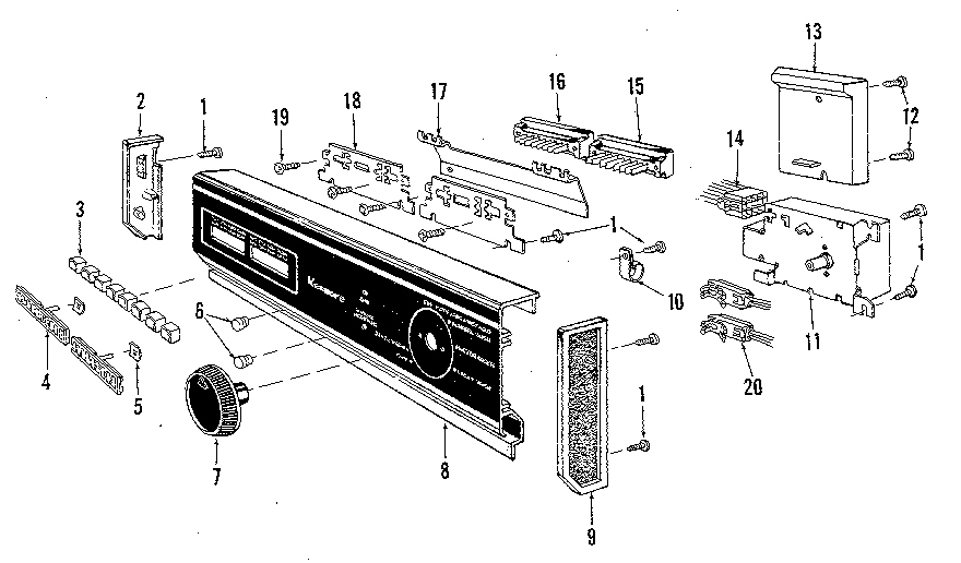 Kenmore 5871469080 console panel diagram