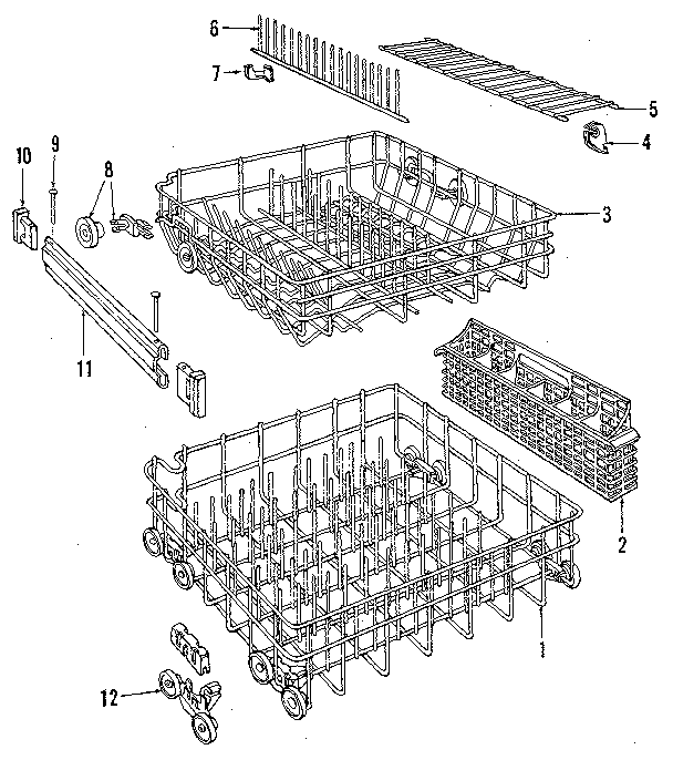 Kenmore 5871469080 rack diagram