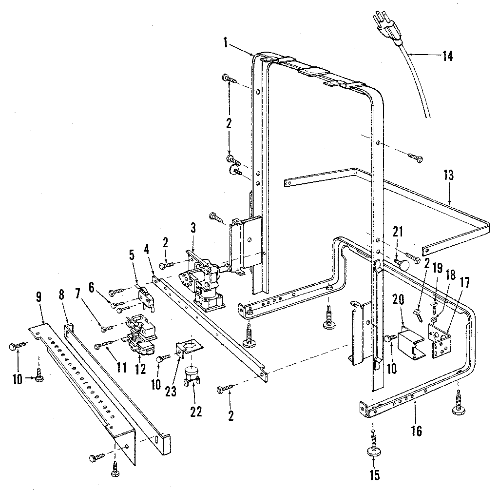 Kenmore 5871469080 frame diagram