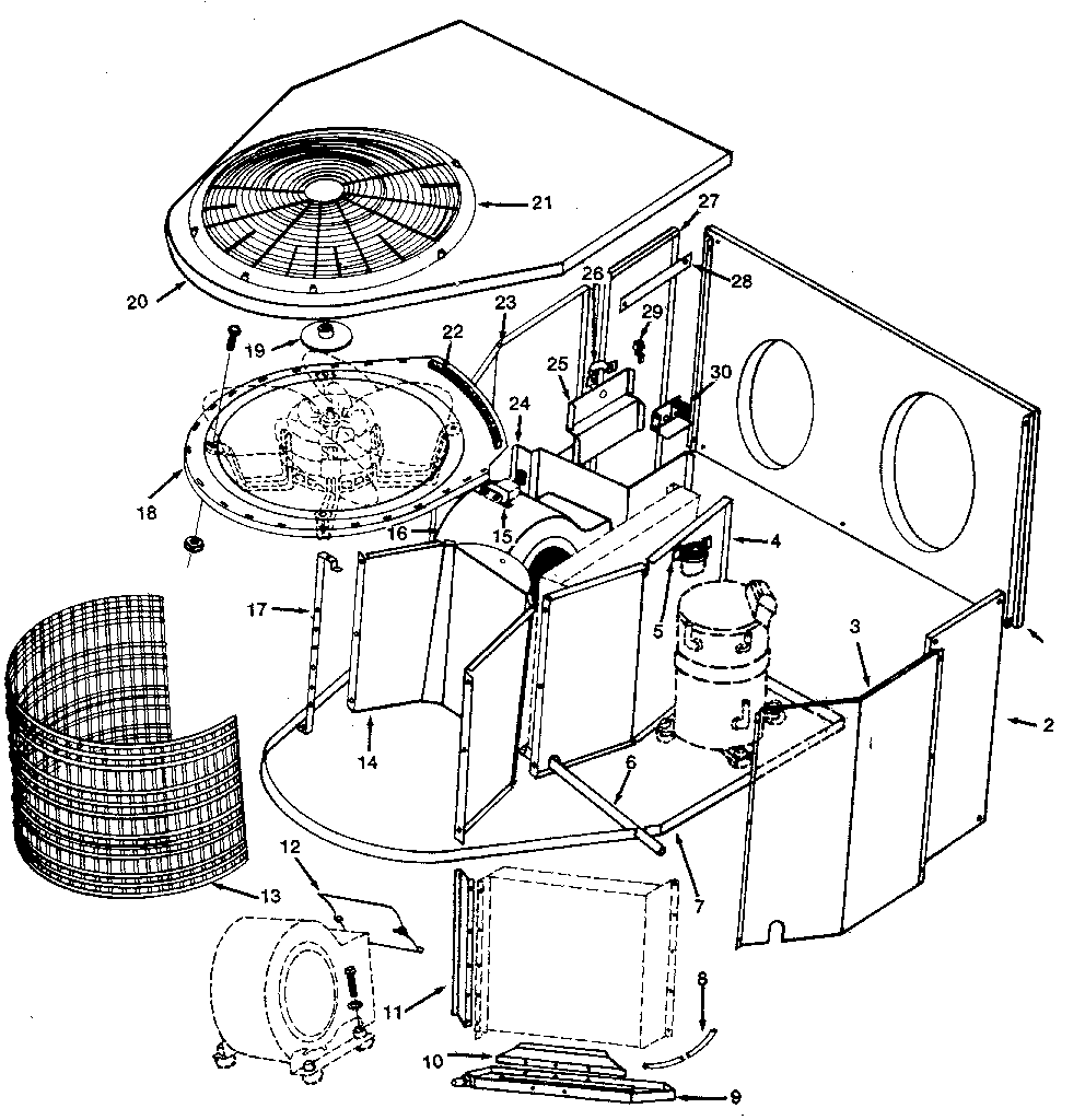 ICP NPADE36AB01 non-functional replacement parts diagram