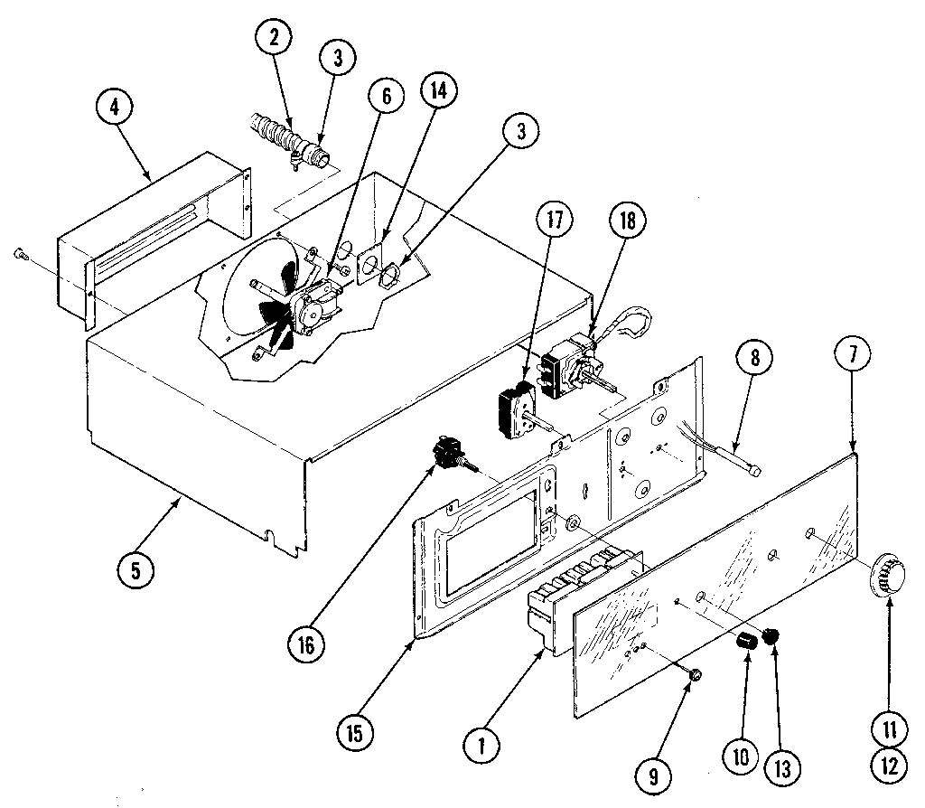 Kenmore 62921136 control panel diagram