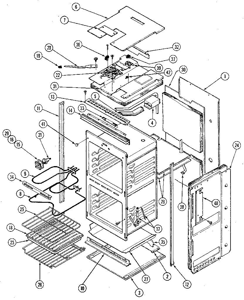Kenmore 62921137 basic body diagram