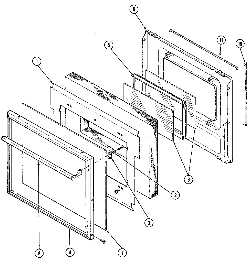 Kenmore 62921137 lower door diagram