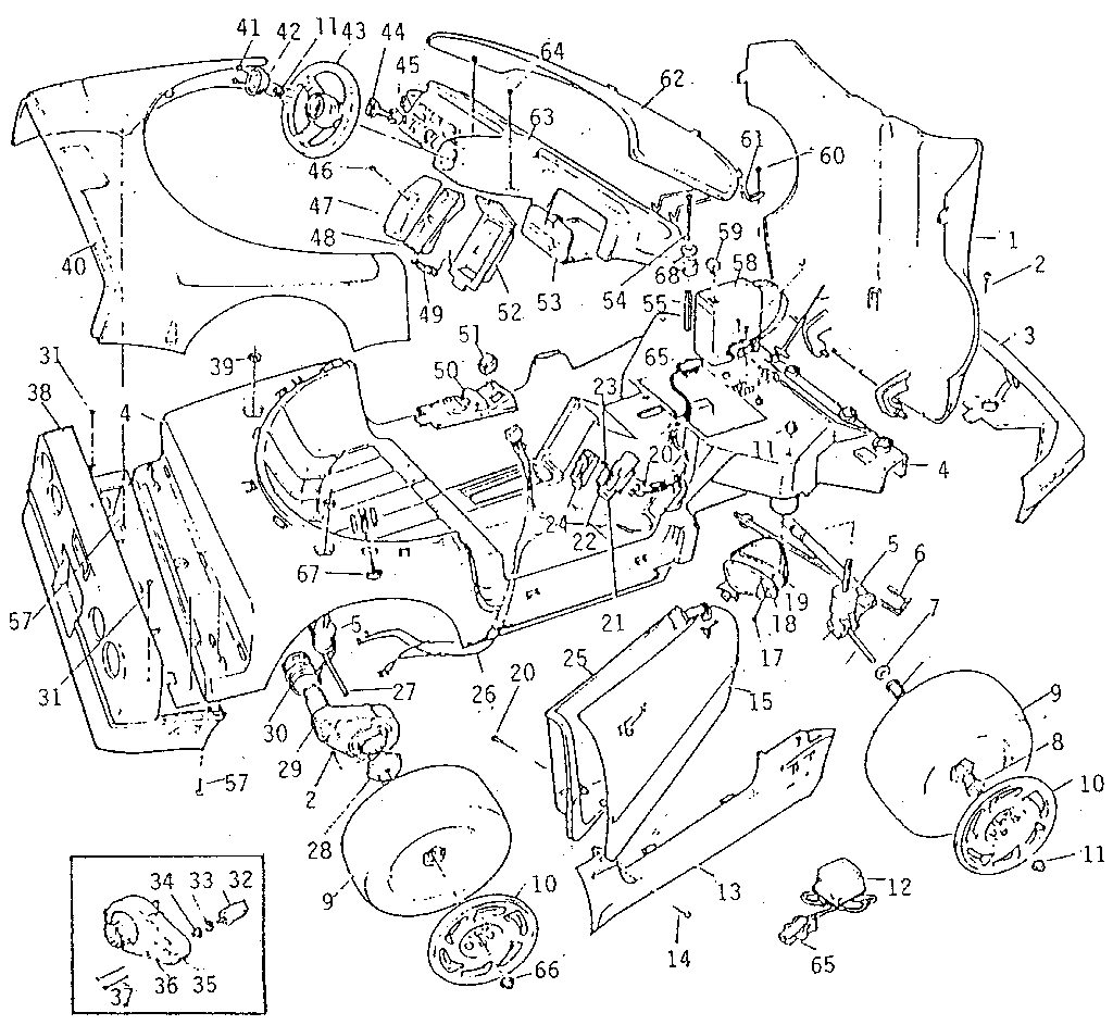 Sears 32186533 power wheels diagram