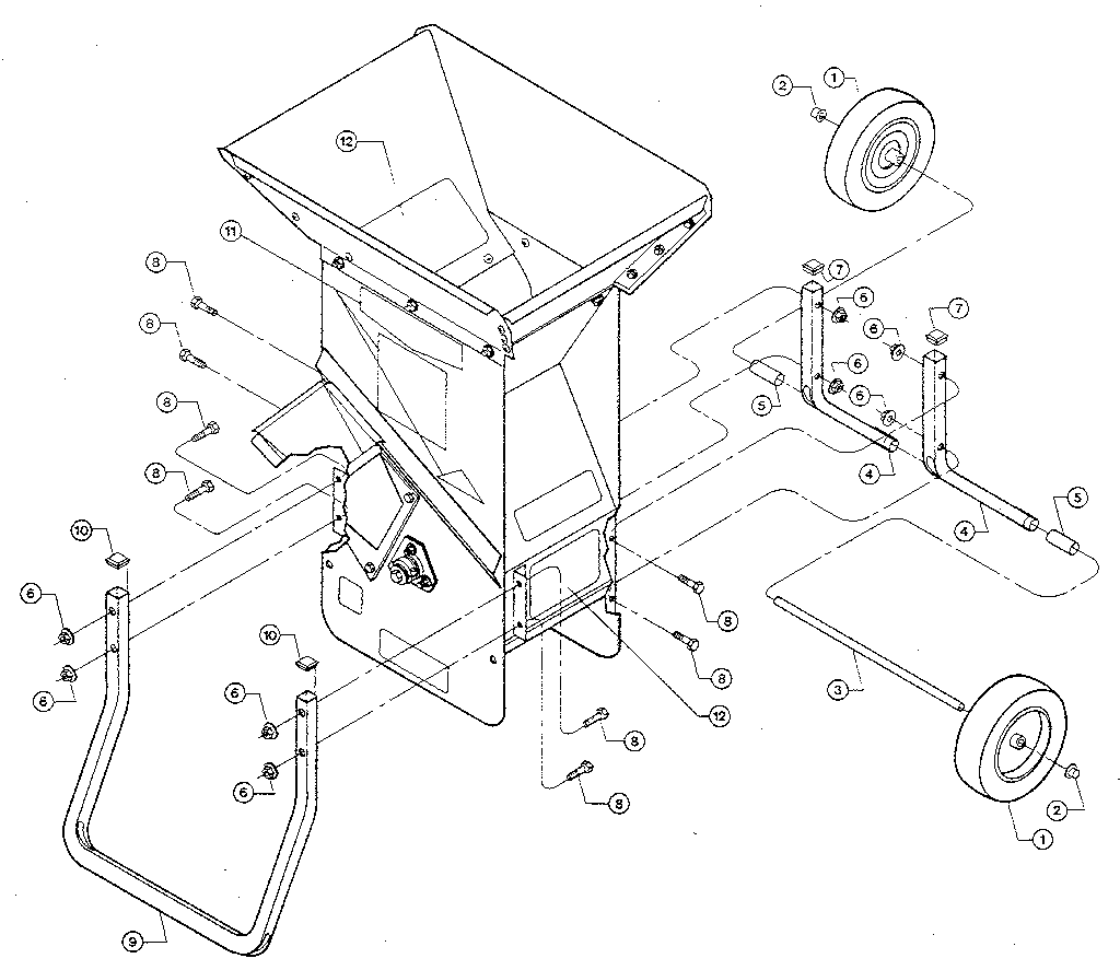 Troybilt SUPER TOMAHAWK 4HP drawing three diagram