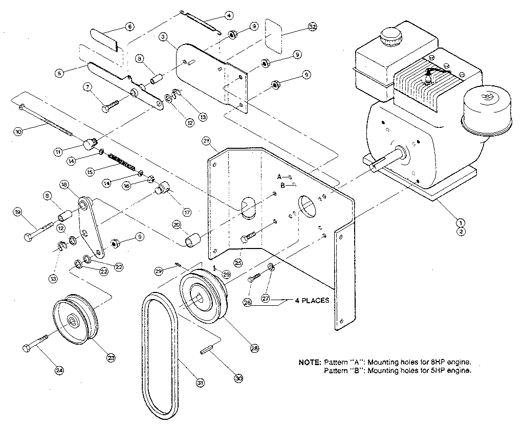 Troybilt SUPER TOMAHAWK 4HP drawing six diagram