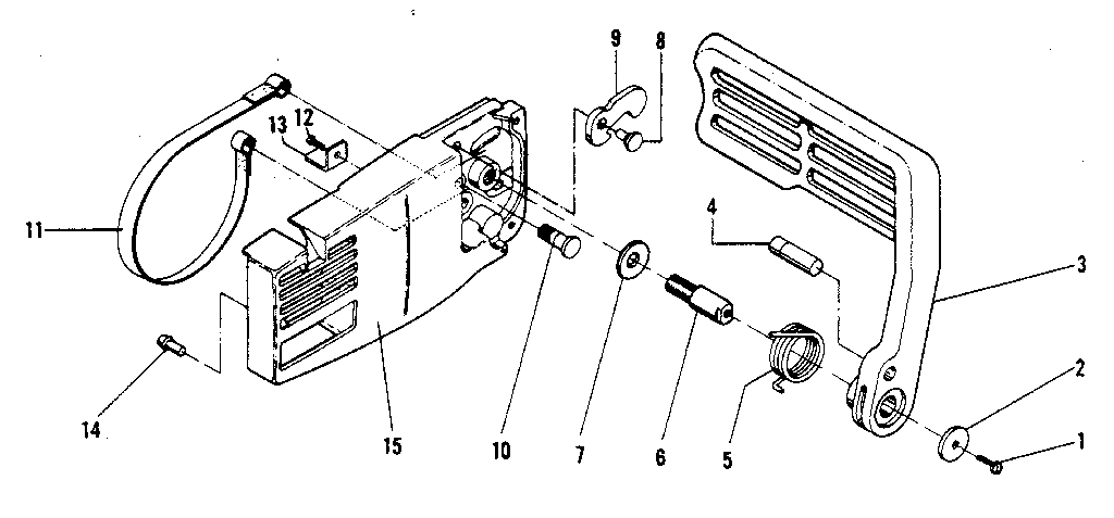 McCulloch PRO MAC 610 MODEL 13600041-29 chain brake diagram