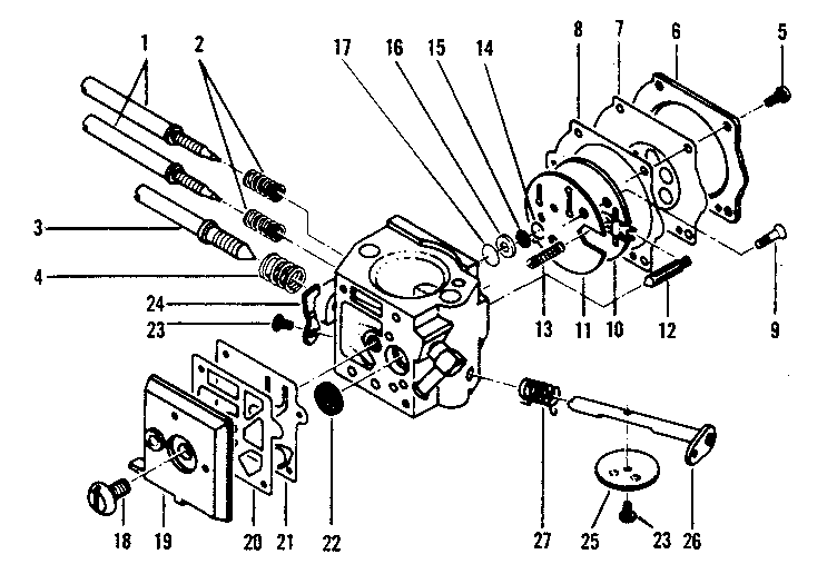 McCulloch PRO MAC 610 MODEL 13600041-29 carburetor diagram