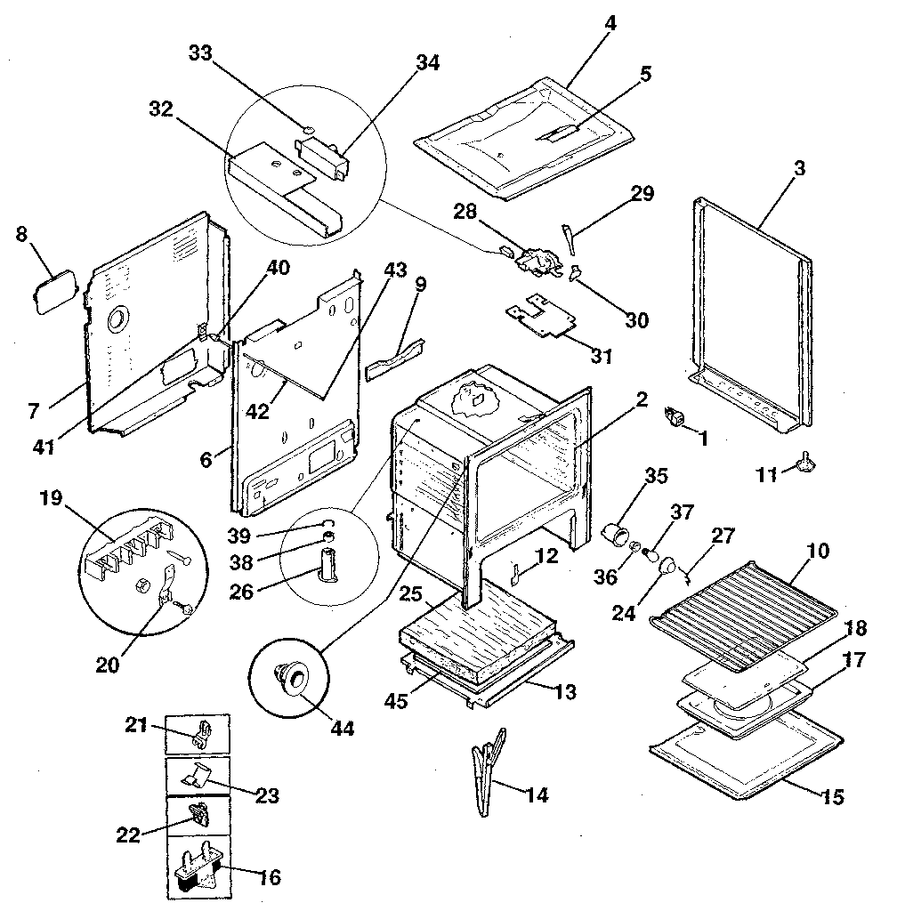 Kenmore 7919338981 basic body diagram