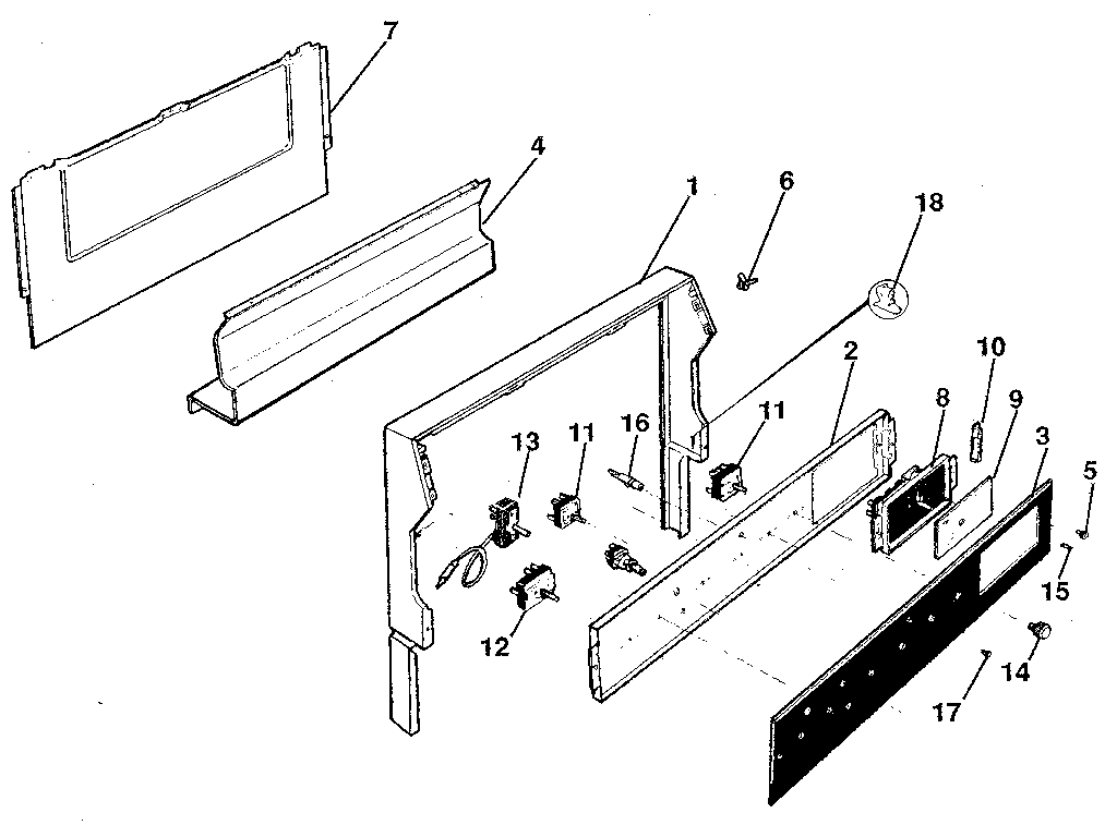 Kenmore 7919338981 control panel diagram