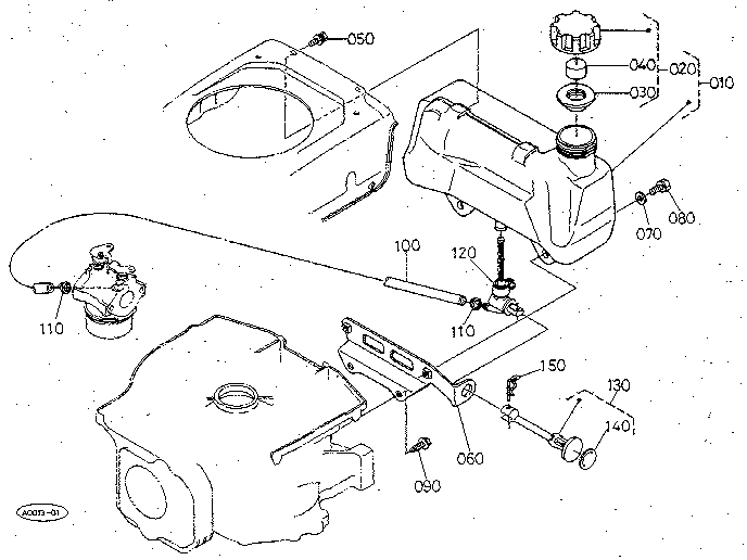 Kubota W5021-SC fuel tank diagram