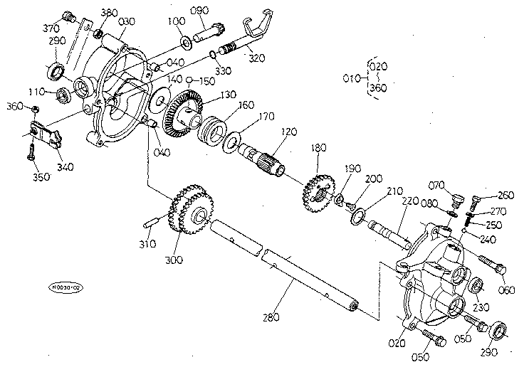 Kubota W5021-SC transmission diagram