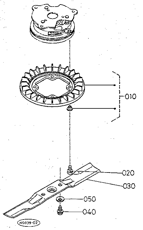 Kubota W5021-SC turbofan - blade diagram