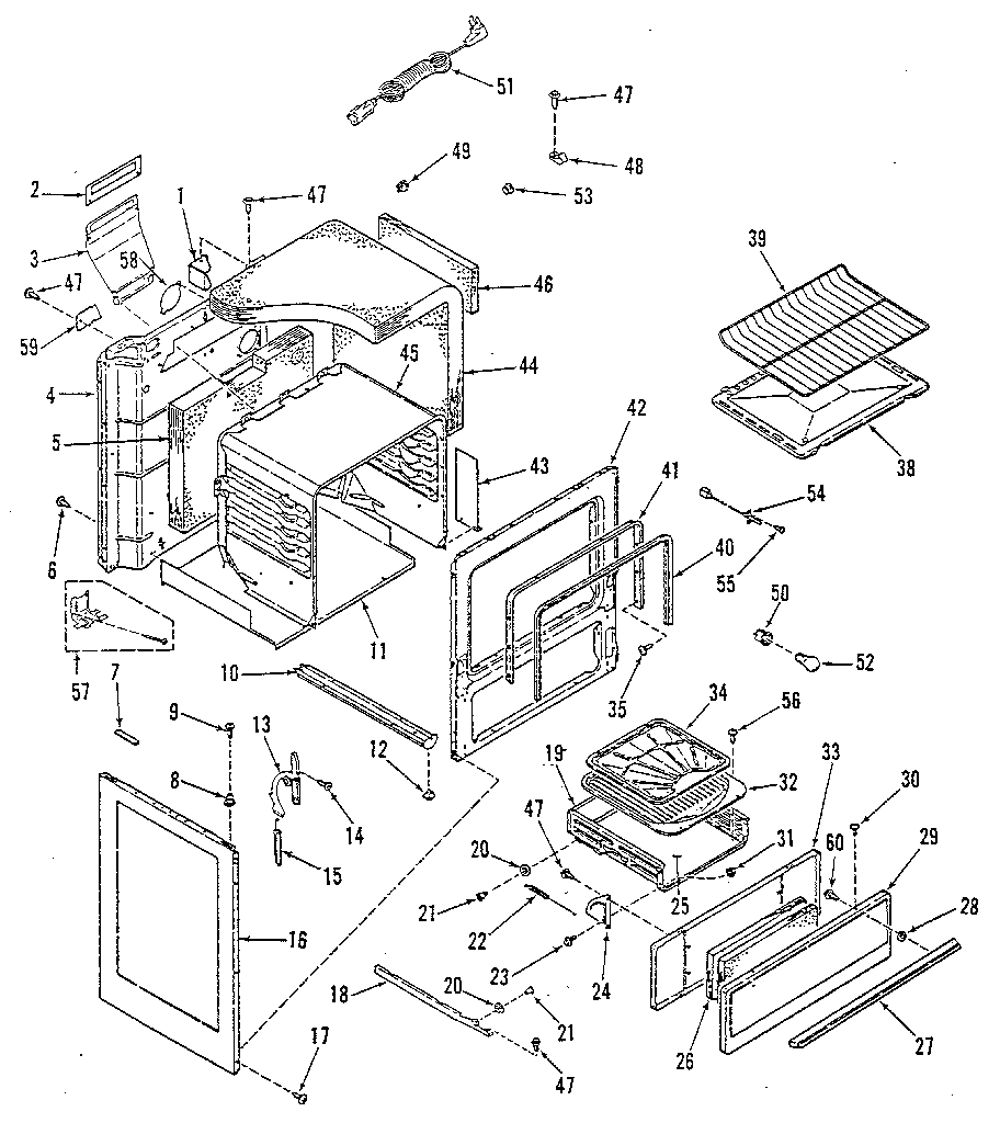 Kenmore 9117188813 body section diagram