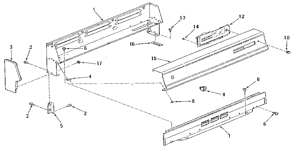 Kenmore 9117278813 backguard section diagram