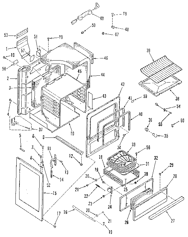 Kenmore 9117278813 body section diagram