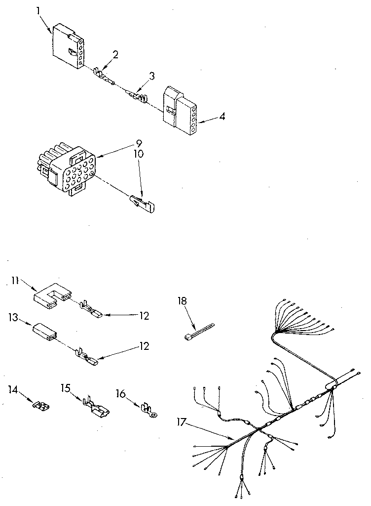 Kenmore 6651698180 wiring harness diagram
