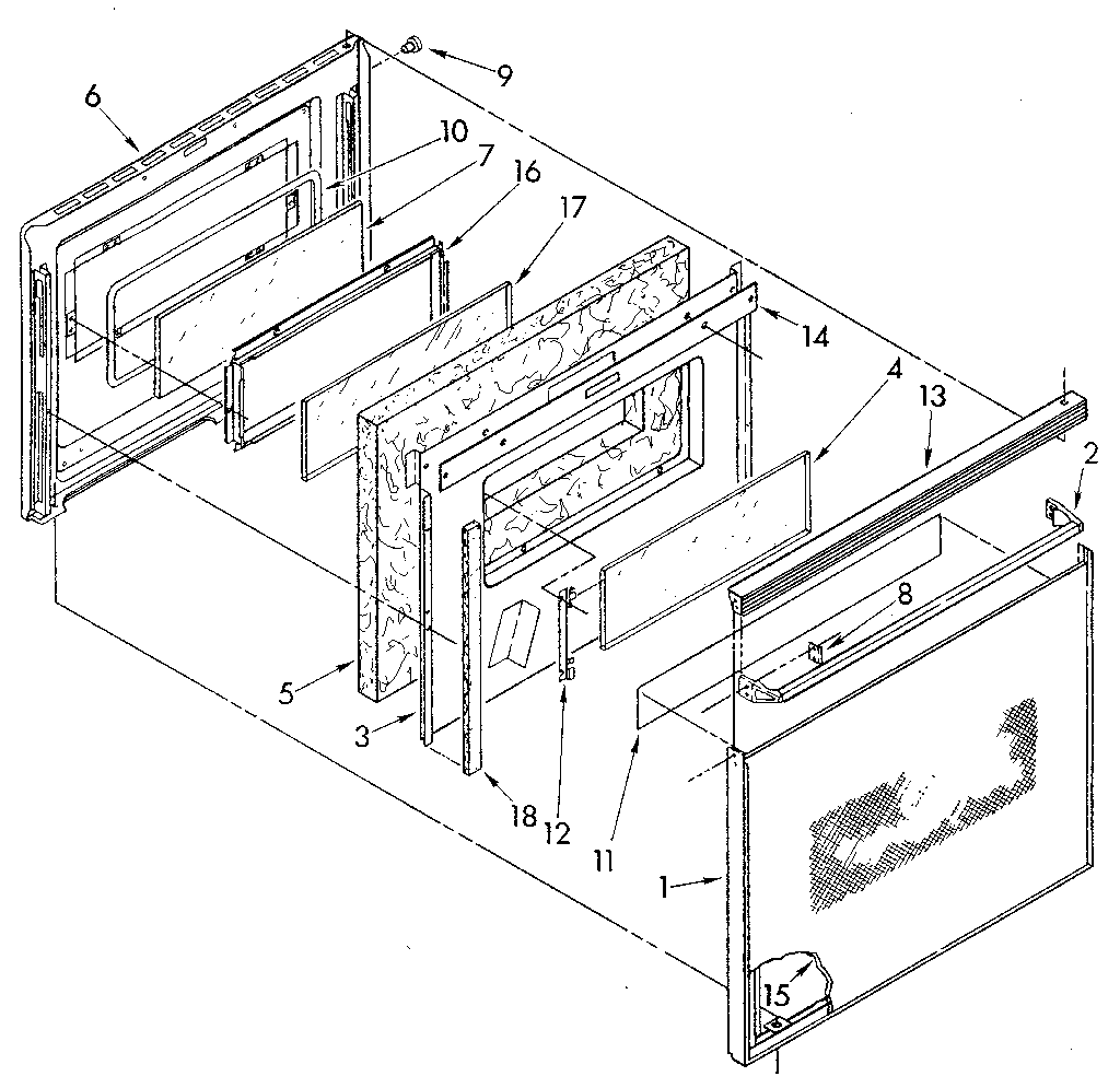 Kenmore 6654098910 door diagram