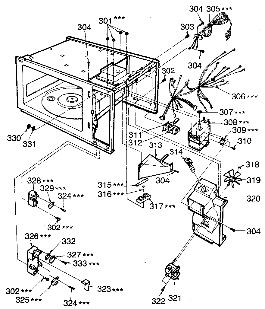 Kenmore 7218924680 switches and microwave diagram