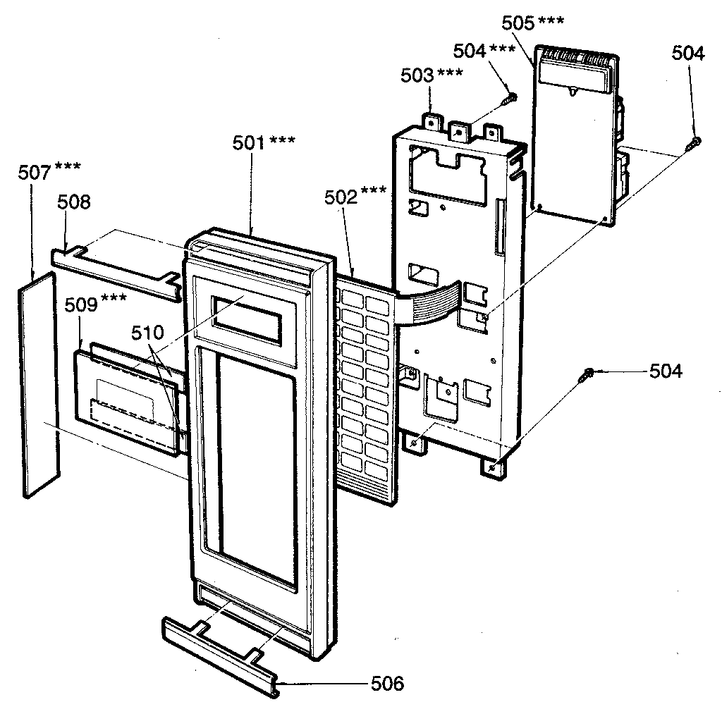 Kenmore 7218924680 control panel diagram