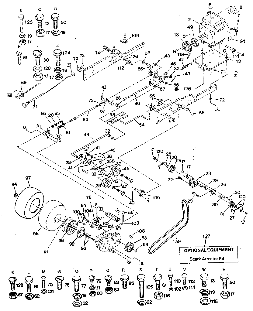 Craftsman 917254440 ground drive diagram