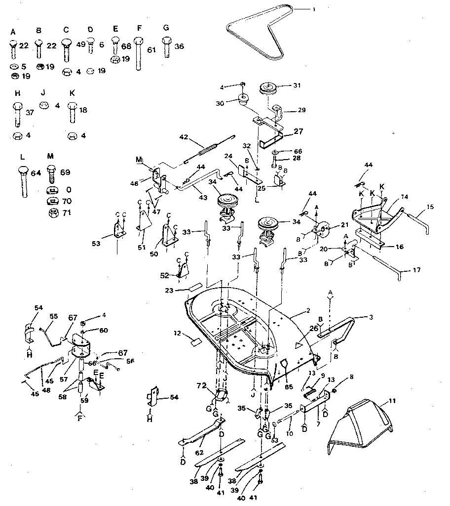 Craftsman 917254640 38" mower diagram