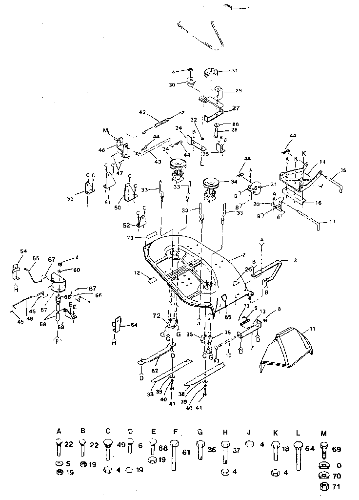 Craftsman 917254621 38" mower diagram