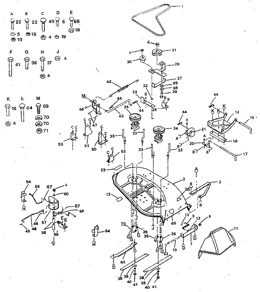 Craftsman 917254670 36" mower diagram
