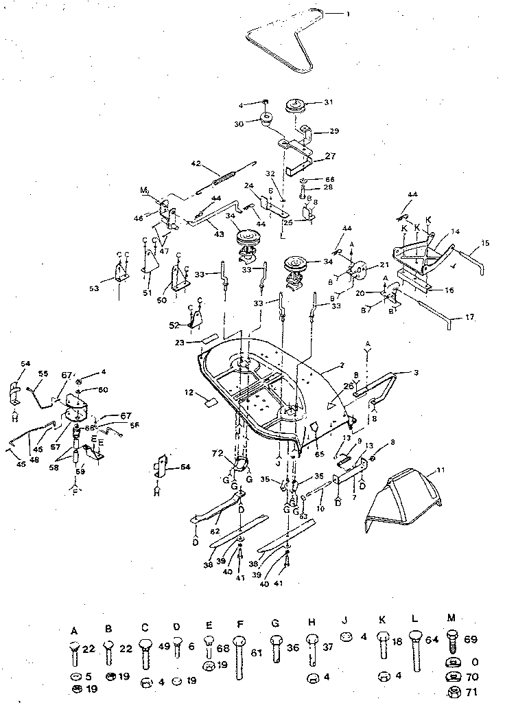 Craftsman 917254620 38" mower diagram