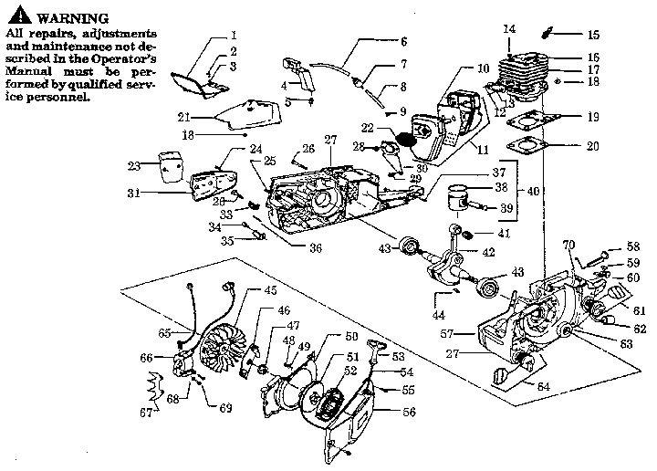 Poulan PRO-325 replacement parts diagram